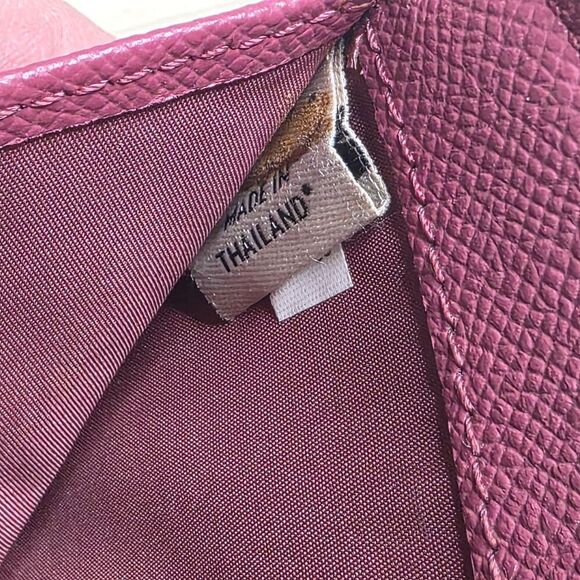 Coach Medium‎ Corner Zip Wallet Crossgrain Leather Silver Pink F52692 - Picture 15 of 15